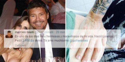 Naci� Lorenzo, el hijo de Marcelo Tinelli y Guillermina Valdes: "Es divino"