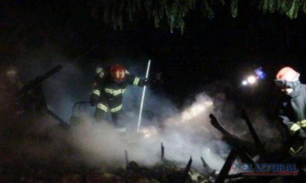 Matrimonio de ancianos muri� calcinado en el incendio de una precaria vivienda