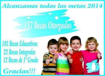137 becas, meta cumplida