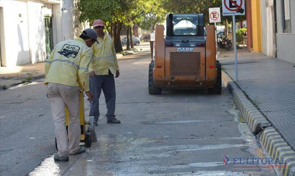 Repavimentaci�n c�ntrica casi finalizada