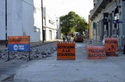 La repavimentaci�n del centro alcanz� el 65%