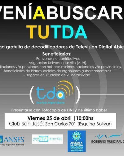 Este viernes, entrega gratuita de decodificadores de Televisi�n Digital Abierta
