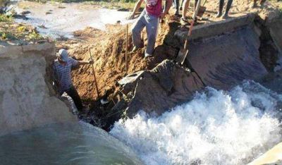Sarmiento: el pa�o de un canal se rompi� y otra vez hubo problemas