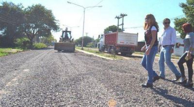 El municipio enripia la avenida Alberdi