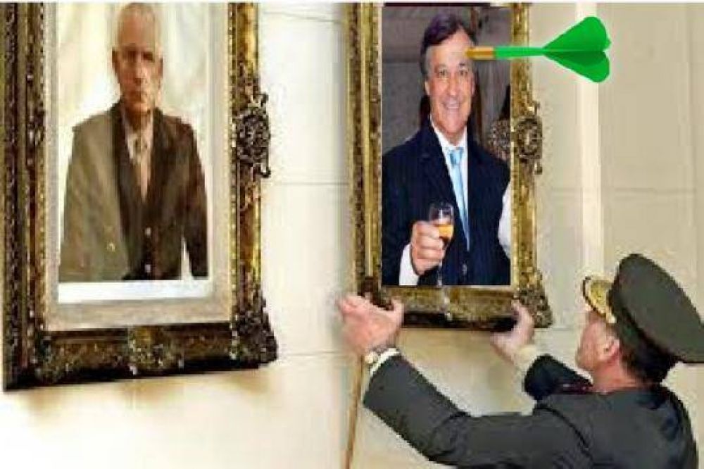 Como Kirchner con Videla�.el CUCI baj� el cuadro de Pavoni