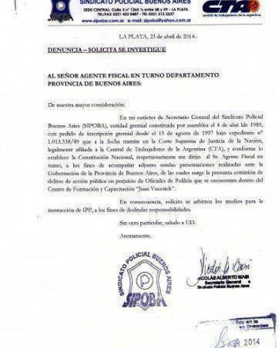 Sindicato de Polic�as denunci� a Granados