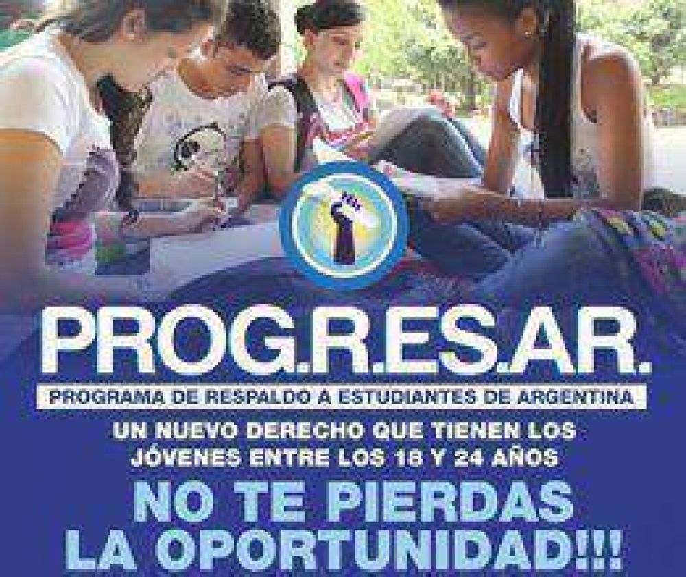 1567 j�venes de San Nicol�s cobran PROGRESAR  