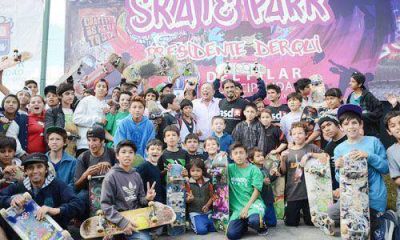 Entre saltos y piruetas se inaugur� el primer skatepark de Pilar