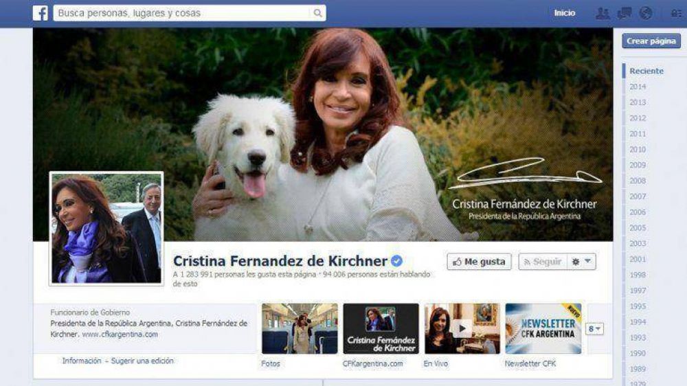 Cristina Kirchner, la presidente de la regi�n con m�s menciones en Facebook