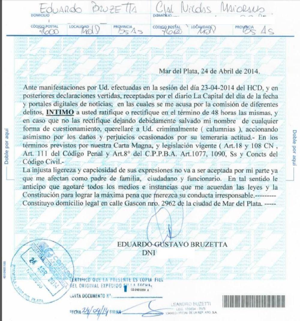 Dicho y hecho: Bruzzeta le inici� acciones legales a Maiorano