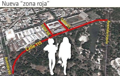 Mudar�n la zona roja de La Plata a 115 de 52 a 60