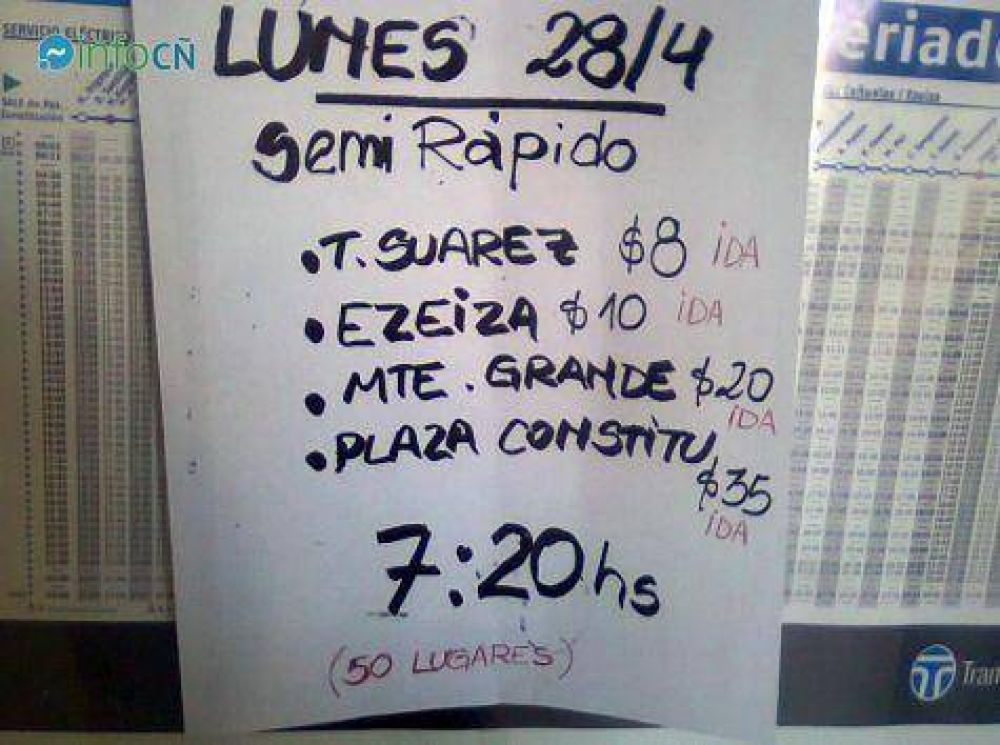 El tren semi r�pido arranc� con limitaciones