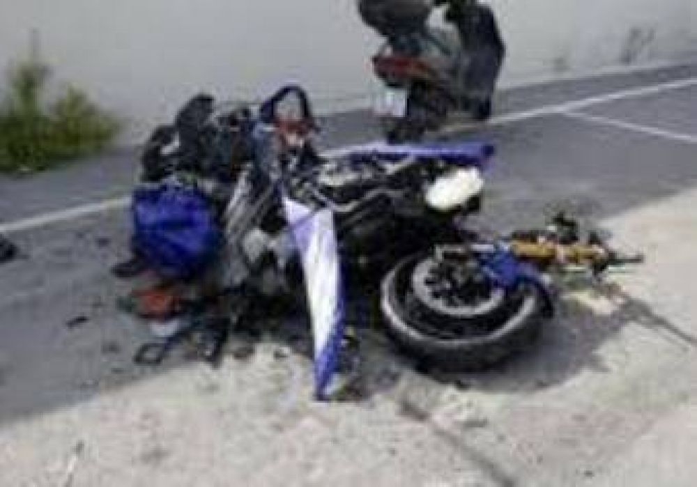 Accidente en moto en pleno centro
