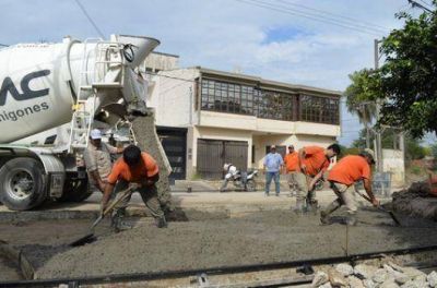 Tramo final de obras en la calle Santa Catalina