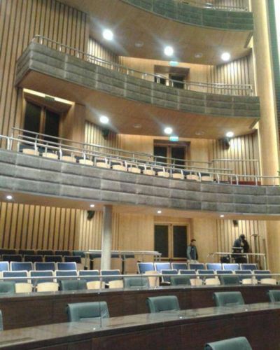 El emblem�tico palacio Legislativo remozado por una empresa misionera