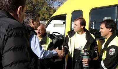 Macri visit� la Guardia de Auxilio en el D�a del Trabajador