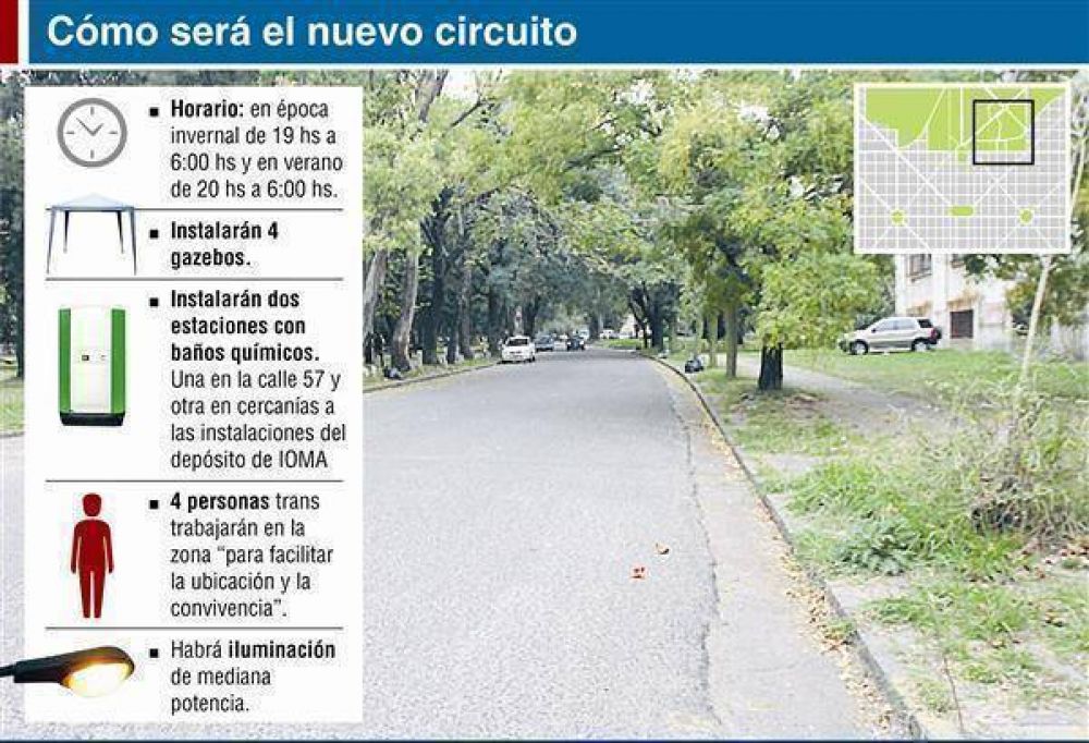 Empiezan los trabajos para montar la nueva zona roja
