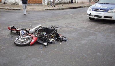 Complicado estado de salud del motociclista accidentado