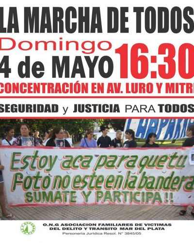 La Marcha de Todos, desde las 16.30, en Luro y Mitre