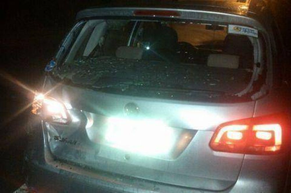 Choque en la 66 entre un auto y una moto