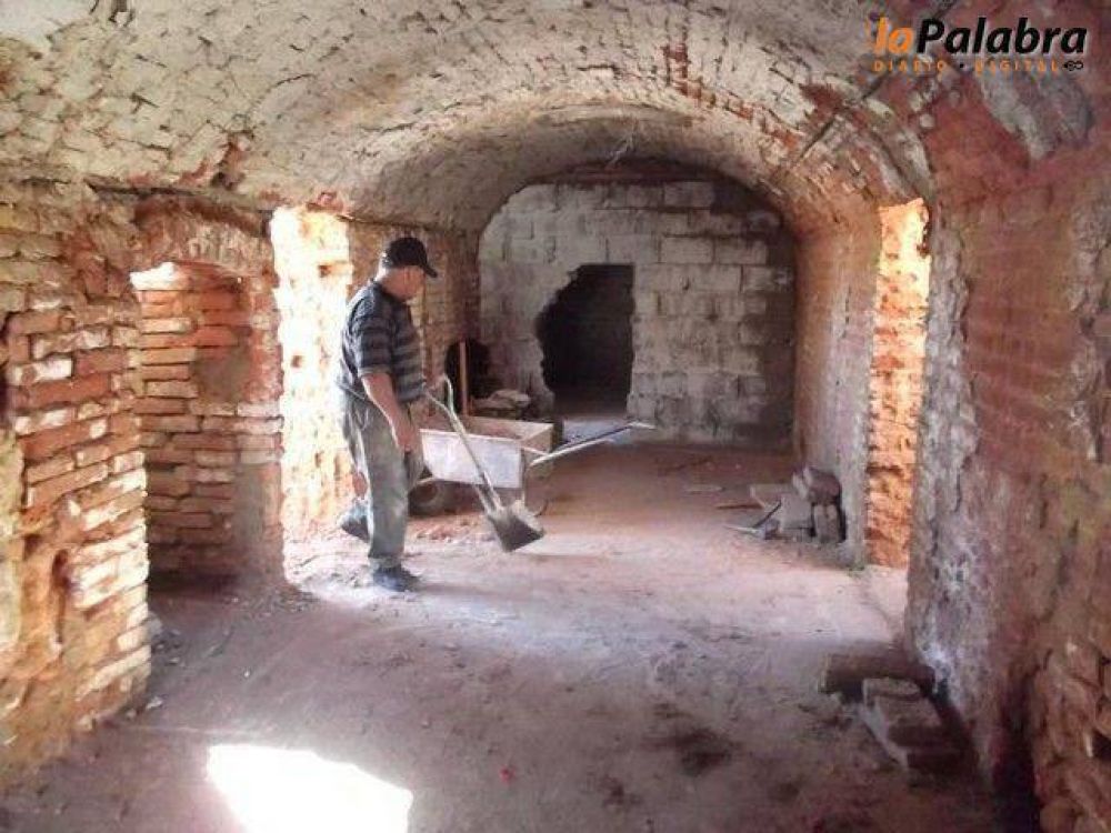 Avanzan los trabajos de restauraci�n y mejoramiento en la chimenea de Villa Mazzini