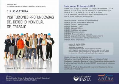 �ltimos d�as de inscripci�n para la Diplomatura en Derecho Laboral