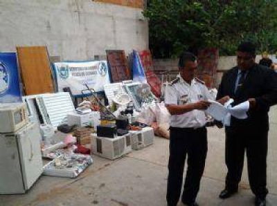 Desbarataron una banda de ladrones y recuperan gran cantidad de elementos robados
