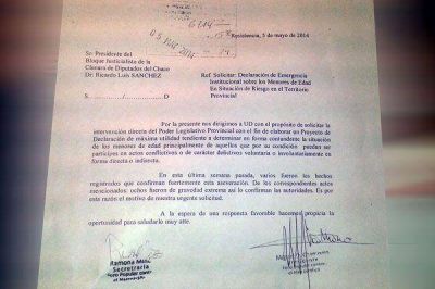 Piden que se declare la emergencia provincial por la situaci�n de los menores