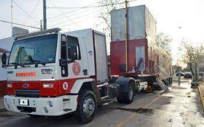 Capacitan a bomberos de toda la regi�n con un simulador de incendios