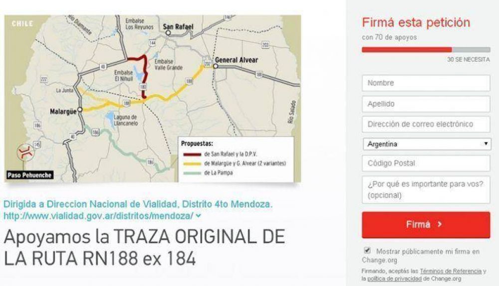 Inacci�n local aleja la traza de la ruta 188 de El Nihuil