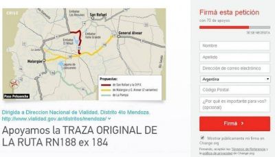 Inacci�n local aleja la traza de la ruta 188 de El Nihuil