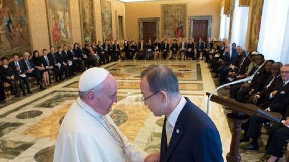 El papa Francisco pidi� a la ONU �promover una movilizaci�n �tica mundial�