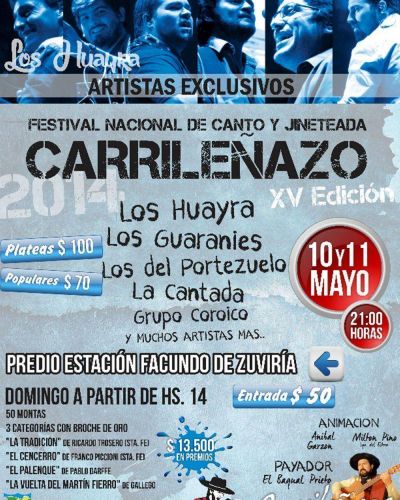 Se suspendi� el Festival Carrile�azo 2014 y devolver�n el pago por las entradas