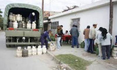 Cronograma de distribuci�n de las garrafas sociales
