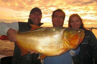 Pescaron un dorado de 15 kilos en La Paz