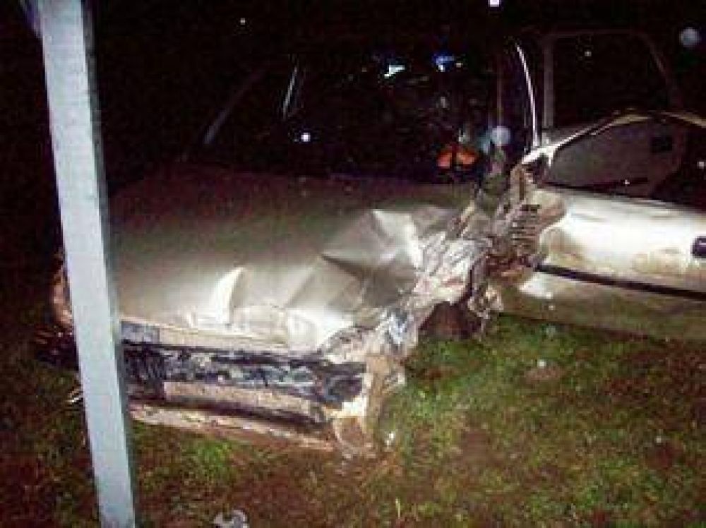 Chocaron dos autos en la ruta 35