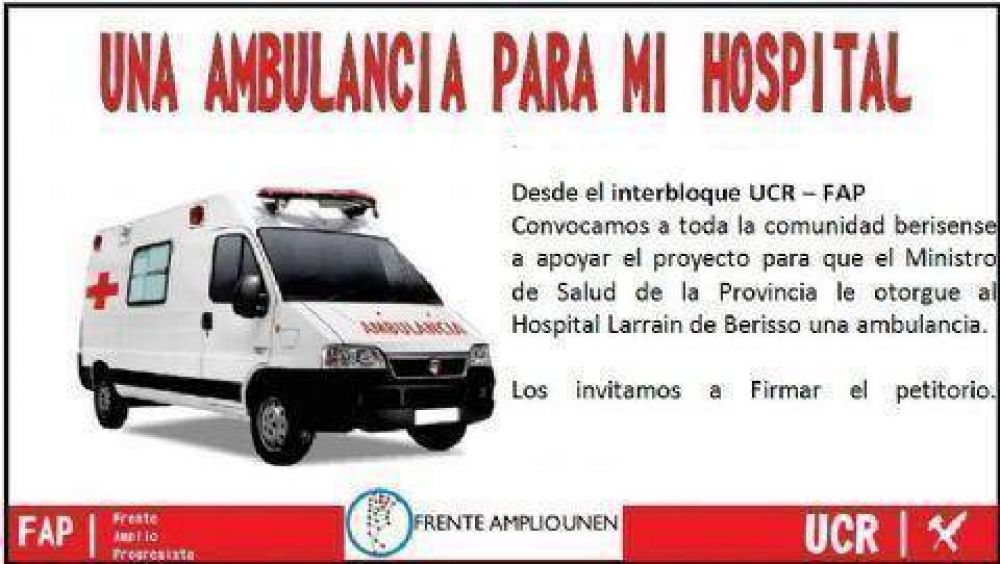 Nedela: �Entre todos podemos lograr una ambulancia para nuestro hospital�