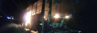 44 pasajeros lograron descender de un colectivo que se prendi� fuego