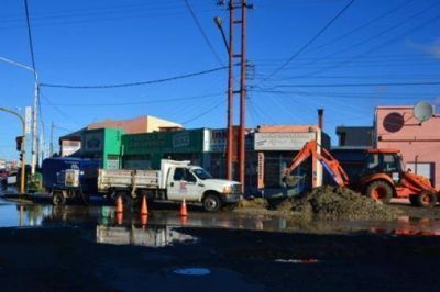 Rotura de ca�o afecta barrios de R�o Gallegos
