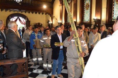 Multitudinaria misa de comienzo de la zafra en el Tabacal