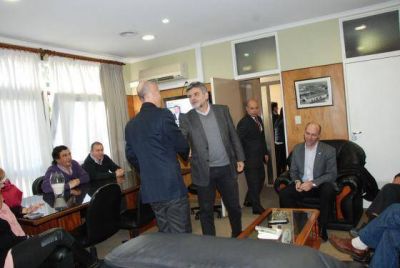 Cotillo recibi� a Filmus en su despacho