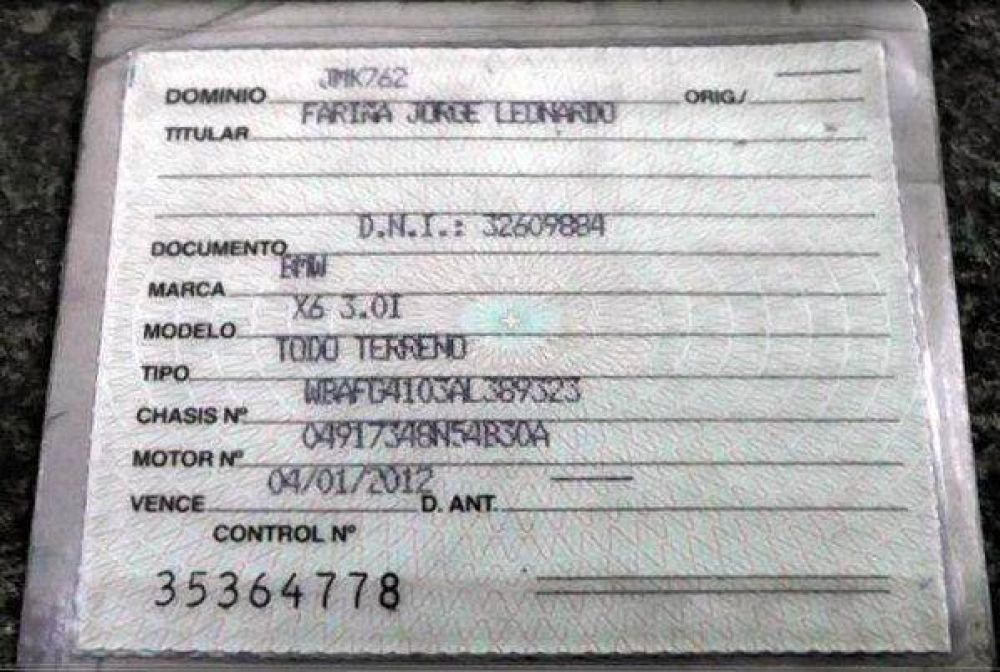 En un allanamiento por drogas, la Justicia Federal de Quilmes encontr� la camioneta de 