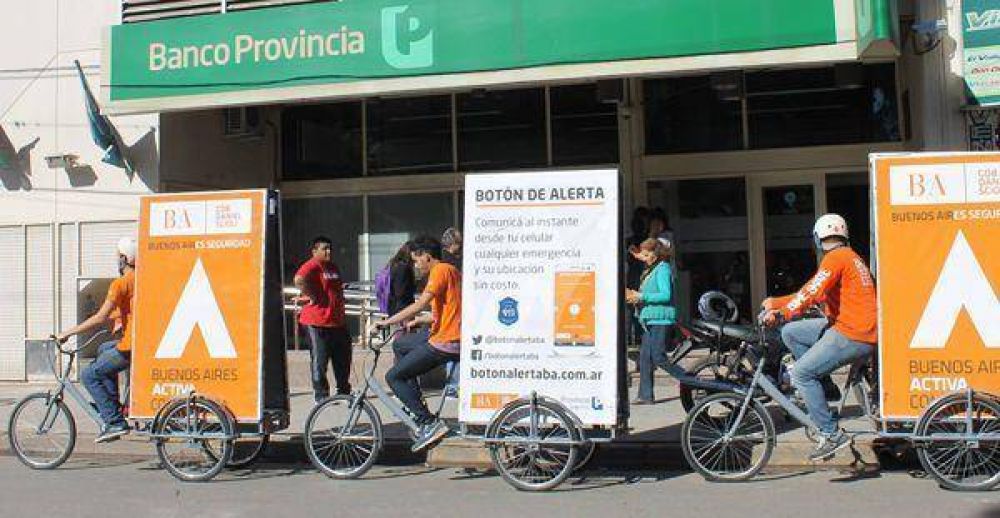 Grupo Provincia promocion� el �Bot�n de Alerta� en Gar�n y Maquinista Savio