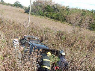 Regresaba de la carrera de TC y protagoniz� un violento accidente 