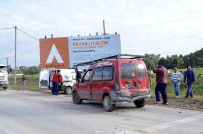 Un herido en ruta 6 tras un choque entre un cami�n y una camioneta