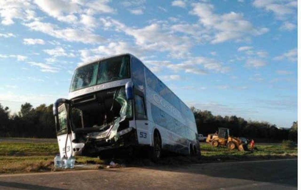 Un colectivero herido al chocar un caballo suelto en ruta 36
