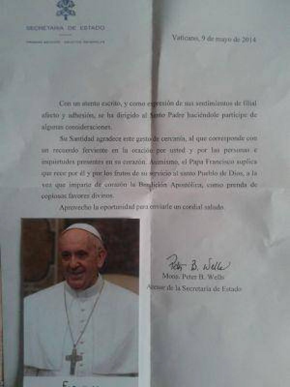 El Vaticano se hizo eco de la lucha de una sanjuanina