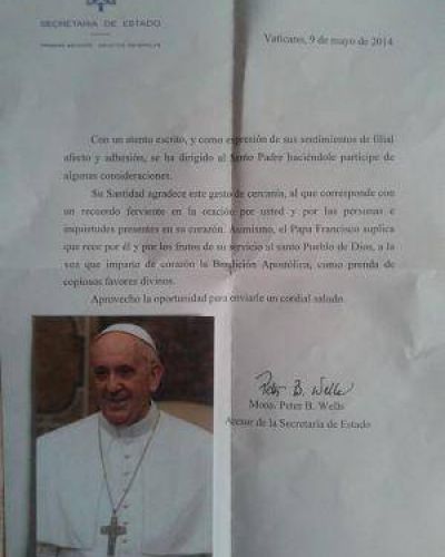 El Vaticano se hizo eco de la lucha de una sanjuanina