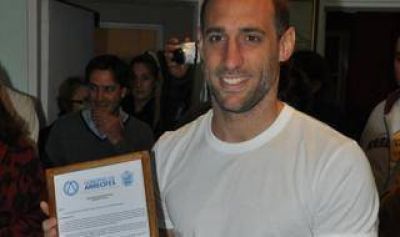 Zabaleta fue distinguido en Arrecifes y dijo: 