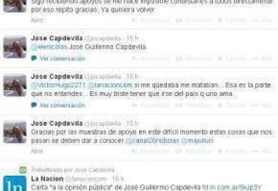 Caso Ciccone: Tras abandonar el pa�s, Capdevila habl� v�a Twitter
